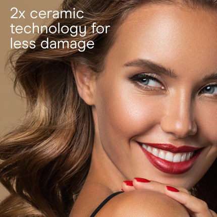 Conair Double Ceramic 1 1/4-inch to 3/4-inch Curling Wand, Tapered wand produces beachy waves