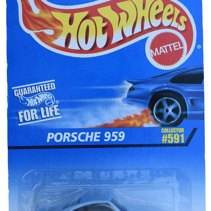 Hot Wheels Porsche 959 #591 5 Spoke Wheels, Blue [