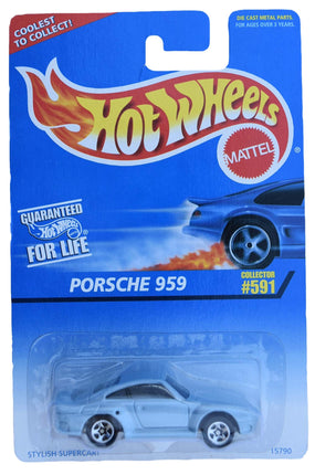 Hot Wheels Porsche 959 #591 5 Spoke Wheels, Blue [