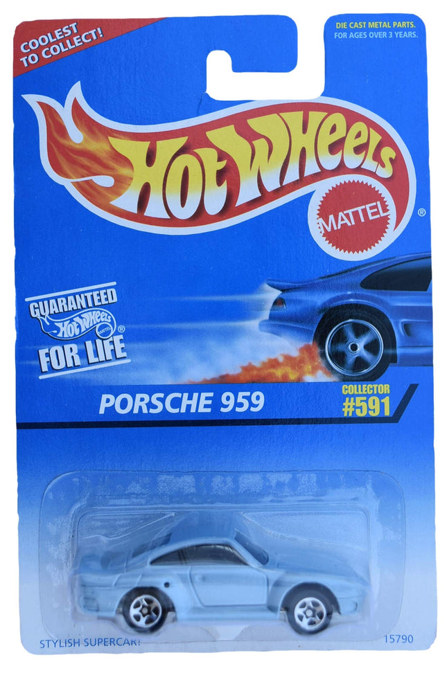 Hot Wheels Porsche 959 #591 5 Spoke Wheels, Blue [