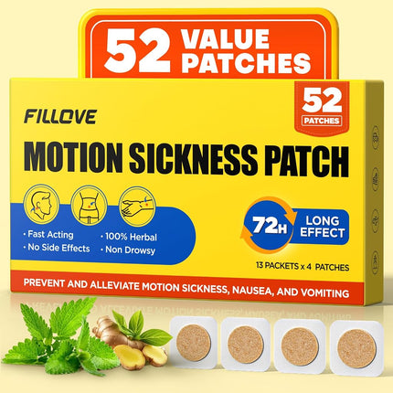 FILLOVE 52ct Motion Sickness Patches Non-Drowsy, 7