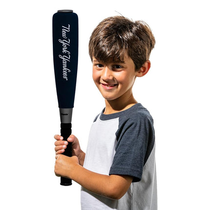Franklin Sports New York Yankees Foam Bat & Ball Set - 21" Soft Jumbo Team Baseball Bat and Ball Team Logo - MLB Official Licensed Product, Blue