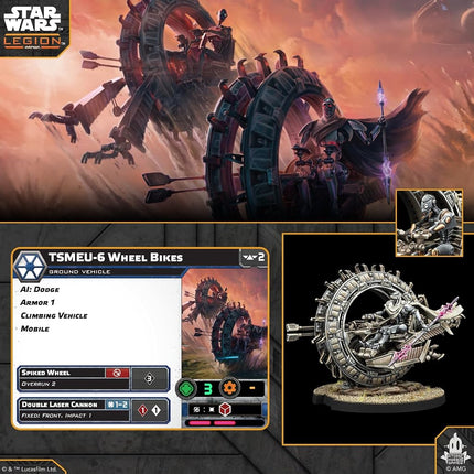 Asmodee | Star Wars: Legion TSMEU-6 Personal Wheel Bike | Miniatures Game | Ages 14+ | 2 Players | 90 Minutes Playing Time