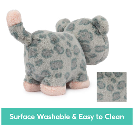 GUND Baby Safari Friends Colección de peluches de leopardo con sonajero, juguete sensorial de peluche para bebés y recién nacidos, gris/rosa, 17,78 cm