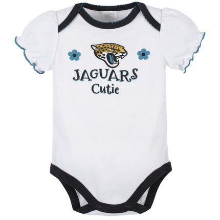 Paquete de 3 bodys de manga corta NFL para bebé niña de Gerber, color del equipo, 6-12 meses