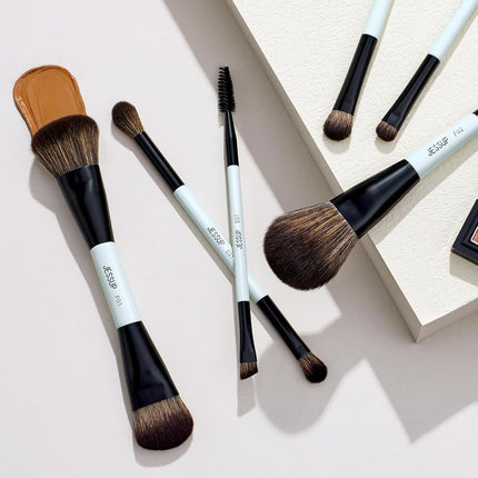 Jessup Makeup Brush Set 6pcs Double Sided Makeup Brushes for Face Eye T501