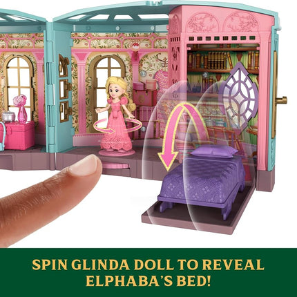 Mattel Universal Pictures’ Wicked So Popular Dorm Small Doll Playset with 3 Play Spaces & 9 Accessories, Inspired by the Movie, JHC00, Pink - So Popular Dorm