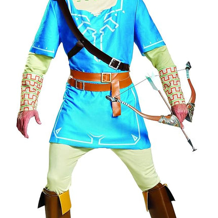 DISGUISE Legend of Zelda Link Breath of The Wild Mens Deluxe Fancy Dress Costume Medium Blue