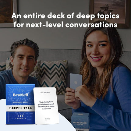 BestSelf Co. Conversation Starter Icebreaker Deck by ― Powerful Tool to Establish and Strengthen Relationships by Cultivating Open, Engaging, Deeper and Meaningful Interactions ― 150 Prompts