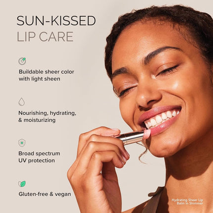 Baume à Lèvres Hydratant Transparent MDSolarSciences SPF 30 - Hydratant Pour Les Lèvres Avec SPF 30 Pour Une Protection Solaire Réparatrice - Formule Naturelle, Végane Et Sans Produits Chimiques - Baume Crème, Hydratant Lissant - Scintillant 0,15 oz