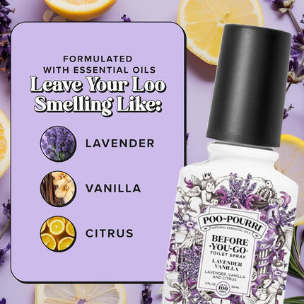 Poo-Pourri Before-You-Go Toilet Spray, Lavender Vanilla Scent, 2 oz