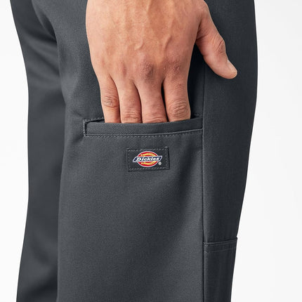 Loose Fit Double Knee Work Pants. Charcoal, 28 32