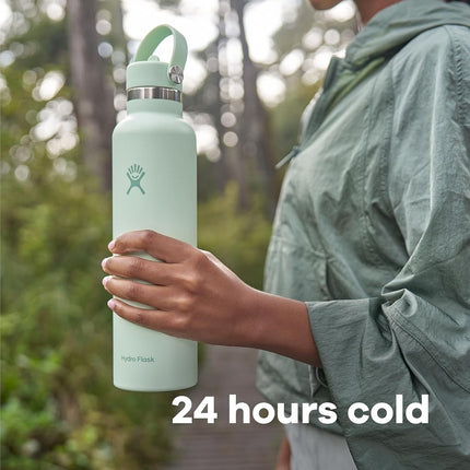 Hydro Flask Water Bottle - Insulated Stainless Steel - Straw Lid, Non Spill, Leakproof in 24 Oz Nectar Orange
