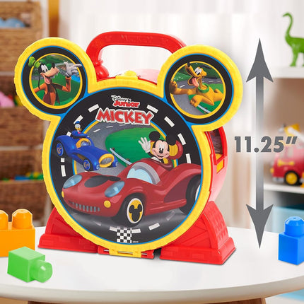 Disney Junior Mickey Mouse Stow ’n Go Garage, Figure and Vehicle Playset, Officially Licensed Kids Toys for Ages 3 Up, Gifts and Presents