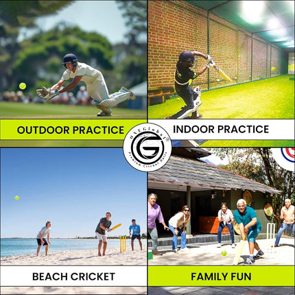 ONEGlobal Incrediball Soft Practice Cricket Ball | Outdoor & Indoor Rubber Cricket Ball with Core & Stitched Seam | for Practice, Honing Skills & Family Fun (3-FluoroYellow, Standard)