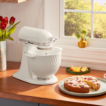 KitchenAid 5 Quart Ceramic Bowl for All 4.5-5 Quart Tilt-Head Stand Mixers KSM2CB5MR, Meringue