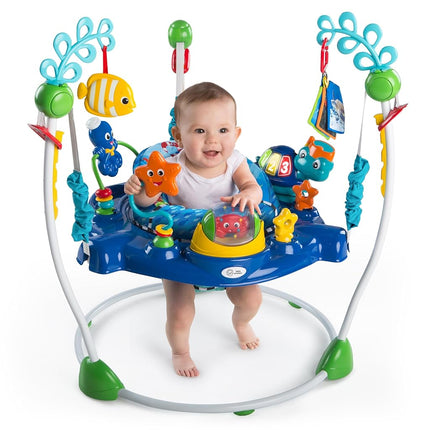 Baby Einstein, Neptune's Ocean Discovery Activity Jumper & Bouncer, Play Centre with Removable Toys, Introduces Numbers and Colours, Languages, 4 Adjustable Heights, 360° Rotation, Ages 6 Months+