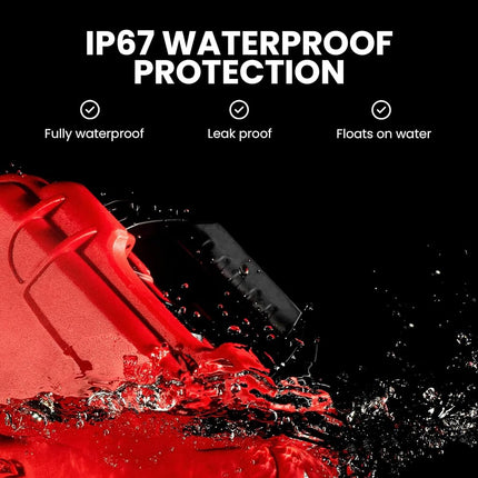 NANUK 903 - Small Waterproof First Aid Kit 78pcs – Pre-Stocked First Aid Emergency Kit with Bandages, Tick Removal Tool, and More – Dustproof, Impact-Resistant, Floats (7.4" x 4.9" x 3.1") – Red