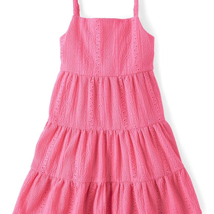 The Children's Place Girls' Casual Sleeveless Tiered Dresses, in the Pink, XX-Large