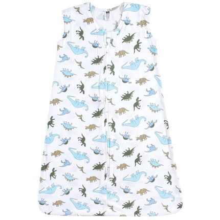 Hudson Baby Wearable Safe Soft Jersey Cotton Sleeping Bag, Dinosaurs, 0-6 Months