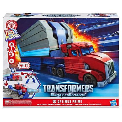 Transformers EarthSpark Optimus Prime Battle Trailer Playset