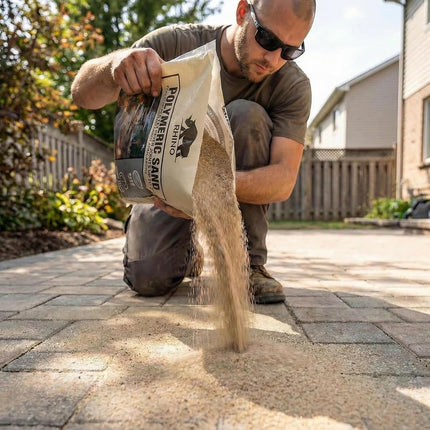Rhino Power Bond Plus - Polymeric Sand for Pavers and Stone Joints up to a Maximum of 2 inches. (10 Pound, Beige)