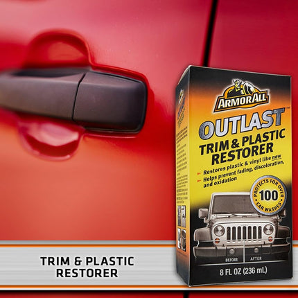 Armor All Outlast Car Trim & Plastic Cleaner by, Cleans Cars, Trucks, and Motorcycles, 8 Oz
