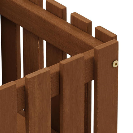 Furinno Hardwood Slat Style Flower Planter Box in Teak Oil, Wood, Natural, 63 (W) x 30.2 (H) x 30.5 (D) cm