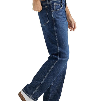 Wrangler Men's Free-to-Stretch Relaxed Fit Jean, Dark Indigo, 38W x 32L