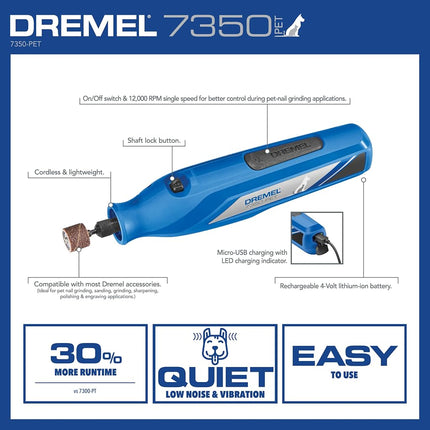 Dremel 7350-Pet 3.6v Pet Grooming Kit