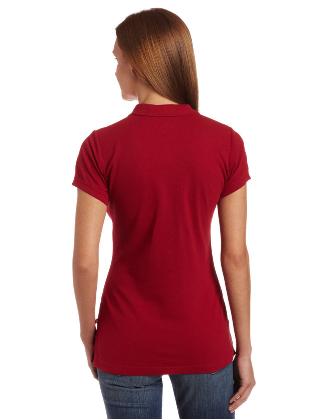 Dickies Women's Pique Polo, Cherry Red, S
