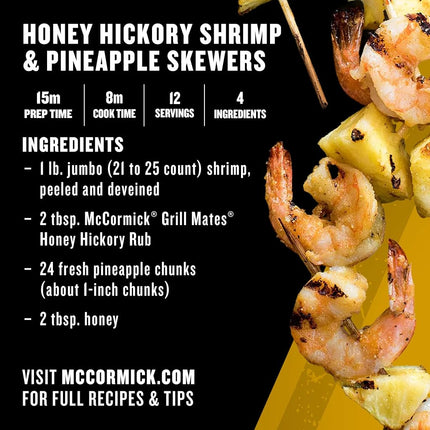 Mélange d'épices pour grillades McCormick Grill Mates Honey Hickory 163g