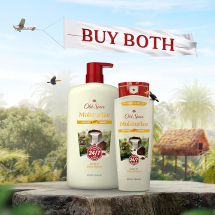 Old Spice Men's Body Wash with Shea Butter 3.5 oz (Pack of 4)