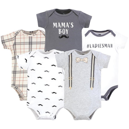 Bodysuits de algodón unisex para bebé de Hudson Baby, pajarita a cuadros, 18-24 meses