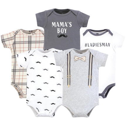 Hudson Baby Unisex Baby Cotton Bodysuits, Plaid Bo