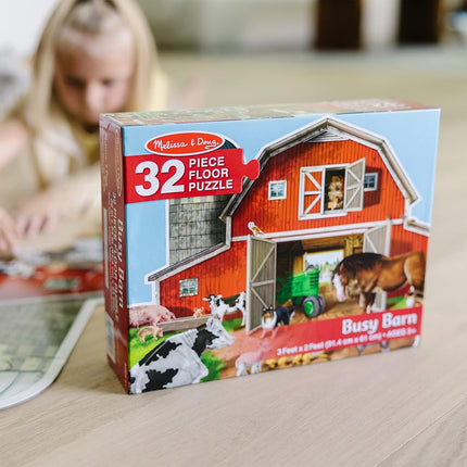 Busy Barn Shaped Floor Puzzle (32 Pieces): Busy Barn Shaped Floor Puzzle (32 Pieces)