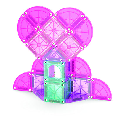 Magna-Tiles microMAGS 26-Piece Heart to Heart Travel Set, The Original Magnetic Building Brand