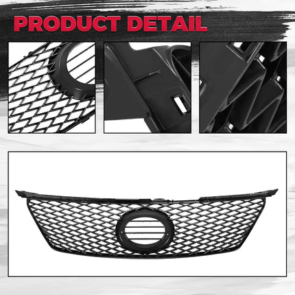 HECASA Front Grill Compatible with 2006 2007 2008 Lexus IS250 IS350 5311153140 Front Bumper Mesh Grille Assembly Black