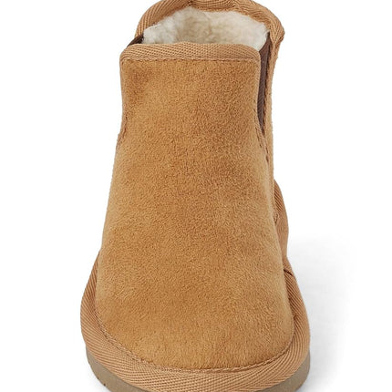Gymboree - Botas de invierno de moda ligeras y cálidas para niños y niños pequeños, color tostado, 10 US Wide Toddler