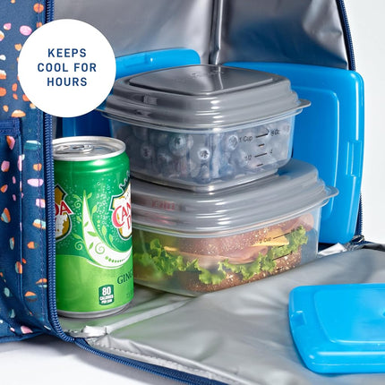 Cool Coolers By Fit & Fresh 12 Pack Slim Ice Packs, Quick Freeze Space Saving Reusable Ice Packs for Lunch Boxes or Coolers, Clear Blue Kids Ice,12 Pack
