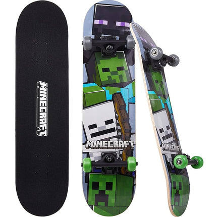 Sakar Mob 31 inch Skateboard, 9-ply Maple Deck Skate Board for Cruising, Carving, Tricks and Downhill