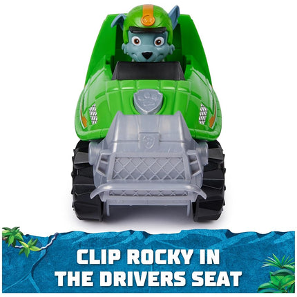 PAW Patrol Jungle Pups, Rocky Snapping Turtle Vehicle, Toy Truck with Collectible Action Figure, Kids Toys for Boys & Girls Ages 3 and Up