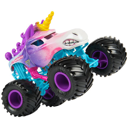 Monster Jam, Official Sparkle Smash Monster Truck Die-Cast 1:24 Scale Toy for Boys and Girls Ages 3+