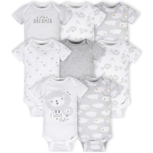 Gerber Baby 8 Pack Short-Sleeve Onesies Bodysuits 