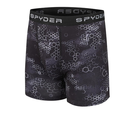 Spyder Mens Boxer Briefs 5 Pack Poly Spandex Performance Boxer Briefs Underwear, Black/Light Green/Dark Grey/Green/Black, M