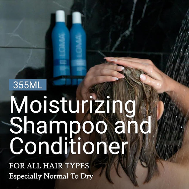(350ml) - Loma Hair Care Moisturising Shampoo Moisturising Treatment Duo