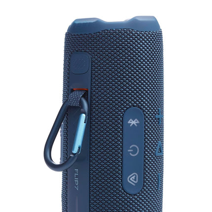 JBL Flip 7 Portable Waterproof and Drop Proof Speaker, Pro Bold Sound with AI Sound Boost, 16 Hours Battery Life and PushLock System with Interchangeable Accessories (Blue)