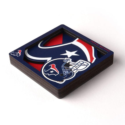 YouTheFan NFL Houston Texans 3D Logo Series Magnets