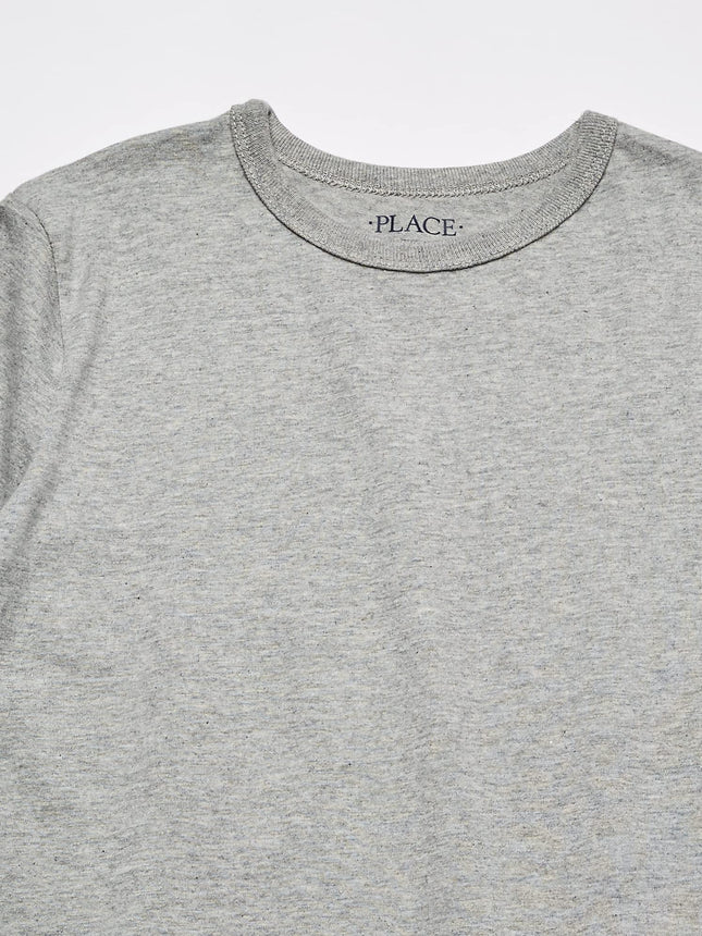 The Children's Place camiseta básica de manga corta para niños, paquete de 3, en color negro/azul marino/gris H, talla grande de EE. UU.