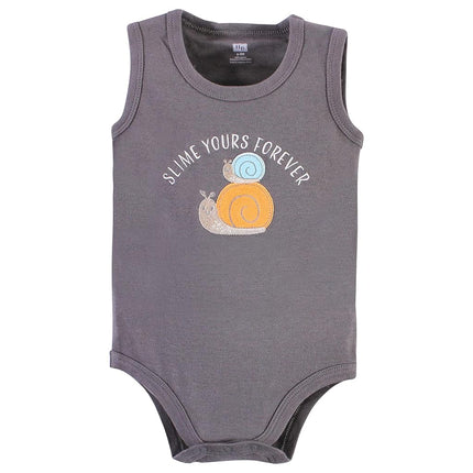 Hudson Baby Unisex Baby Cotton Sleeveless Bodysuits, Bunny and Bee, 0-3 Months
